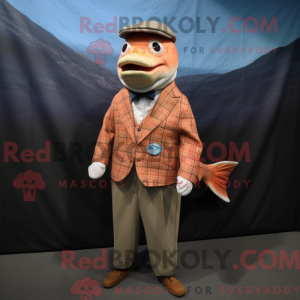 Lakse maskot drakt karaktär...