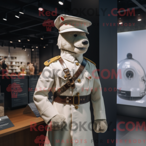 Hvid Army Soldier maskot...