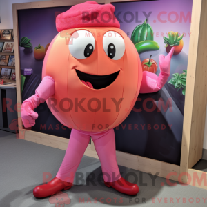 Pink Tomato mascot costume...
