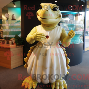 Cream Turtle maskot kostume...