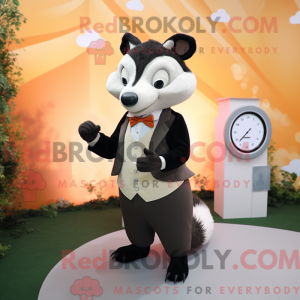 Peach Badger mascot costume...