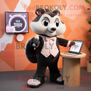 Peach Badger mascot costume...