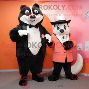 Peach Badger maskot kostume...