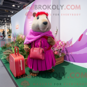 Costume de mascotte Magenta...
