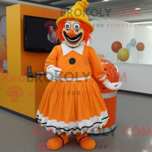 Orange Evil Clown maskot...
