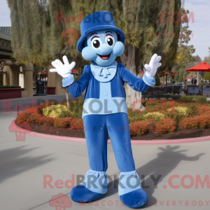 Figura de máscara azul Mime...