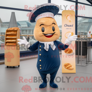 Navy Croissant mascot...