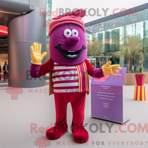 Magenta French Fries mascot...