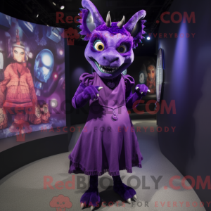 Personaggio mascotte viola...