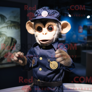 Navy Capuchin Monkey maskot...