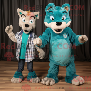 Costume mascotte de loup...
