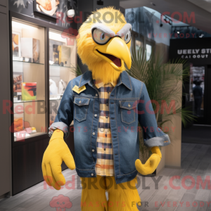 Yellow Bald Eagle mascot...