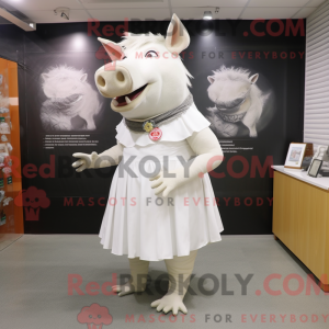 White Wild Boar mascot...