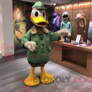 Olive Duck-maskotdraktfigur...
