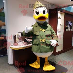 Olive Duck-maskotdraktfigur...