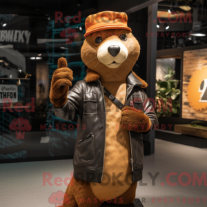 Rust Weasel mascottekostuum...