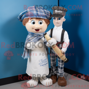 Hvid sækkepibe maskot...