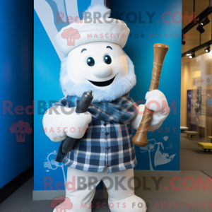 Hvid sækkepibe maskot...