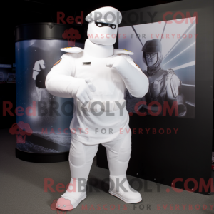 Hvid soldat maskot kostume...