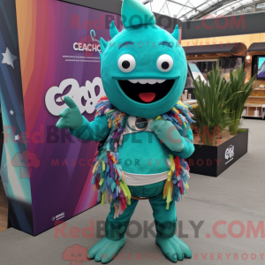 Blågrøn Ceviche maskot...