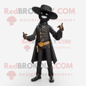 Black Cowboy mascot costume character dressed with a Blazer and Belts