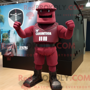 Maroon Commando mascot...