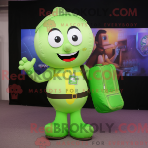 Postava maskota Lime Green...