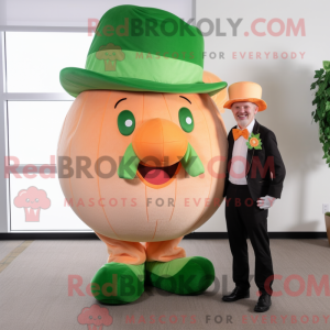 Peach Leprechaun maskot...