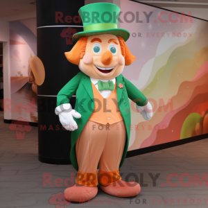Peach Leprechaun mascot...
