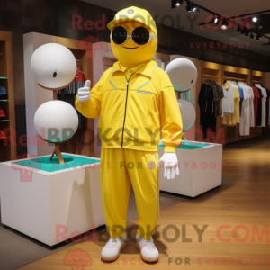 Yellow Golf Ball mascot...