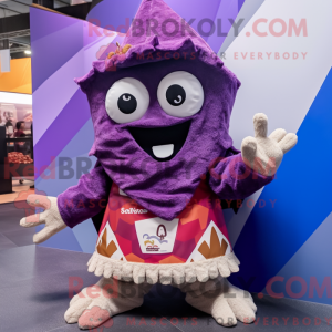 Lilla Nachos maskot kostume...