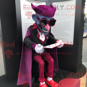Máscara de vampiro magenta...