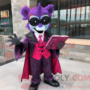 Máscara de vampiro magenta...
