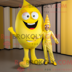 Lemon Yellow Acrobat mascot...