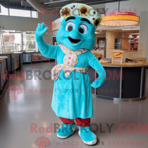 Turquoise Pizza mascot...