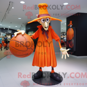 Orange Witch mascot costume...