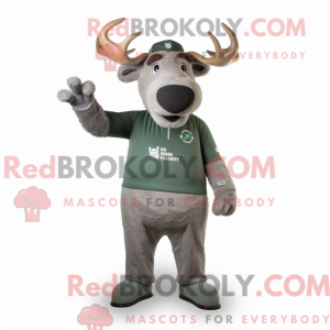 Grå irsk elg maskot kostume...
