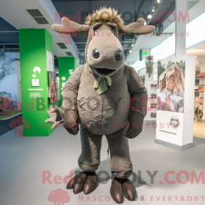 Gray Irish Elk mascot...