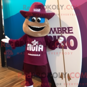 Maroon Surfboard maskot...