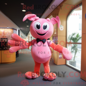 Pink Crab mascot costume...