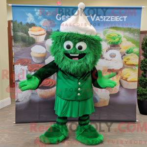 Skovgrøn Cupcake maskot...