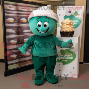 Skovgrøn Cupcake maskot...