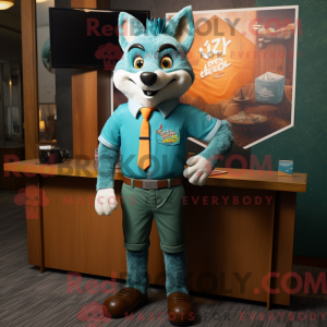 Teal Fox máscara de...