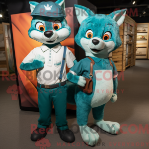 Teal Fox máscara de...