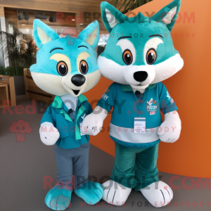 Teal Fox máscara de...