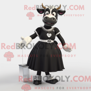 Black Guernsey Cow mascot...