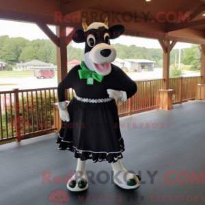 Black Guernsey Cow mascot...
