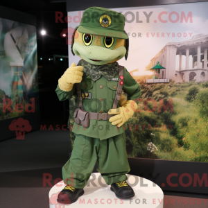 Goudgroene baret...