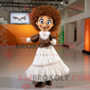 Brun irsk danser maskot...