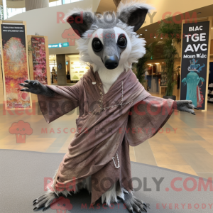 Grå Aye-Aye maskot kostume...